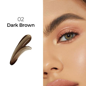 SACE LADY packaging label close-up highlighting shade 02 Dark Brown and info