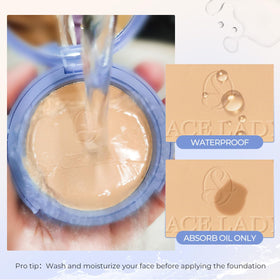 SACE LADY swatch on skin arm illustrating shade #03 blending and mattifying effect