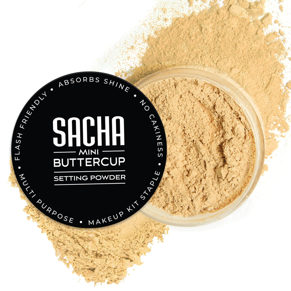 Sacha Buttercup Mini front jar showing compact packaging and portability