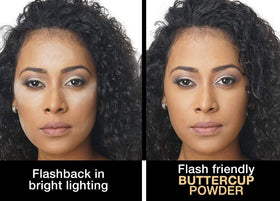 Sacha Buttercup Mini open powder texture close-up for smooth blending