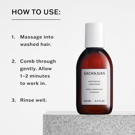 SACHAJUAN conditioned hair shine detail showing smoother, shinier strands