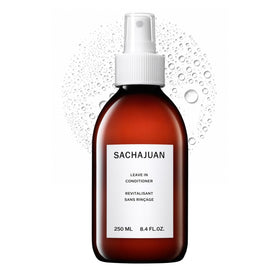 SACHAJUAN leave-in conditioner front packaging showing sleek bottle and brand