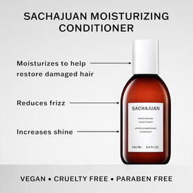 SACHAJUAN pump and label close-up highlighting ingredients and benefits