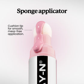 Sacheu applied on model cheeks showing dewy glow benefit