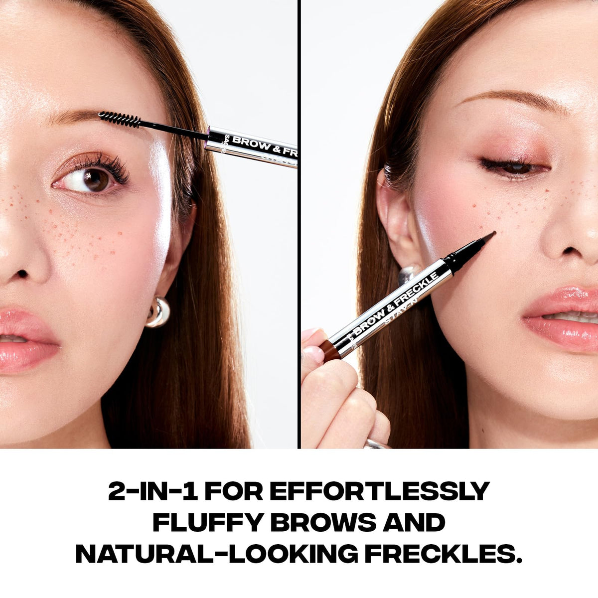 Sacheu freckles on cheek lifestyle image showing sun-kissed effect benefit