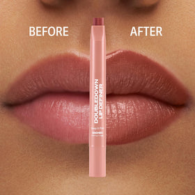 Sacheu lifestyle model wearing product showing natural fuller-looking lips