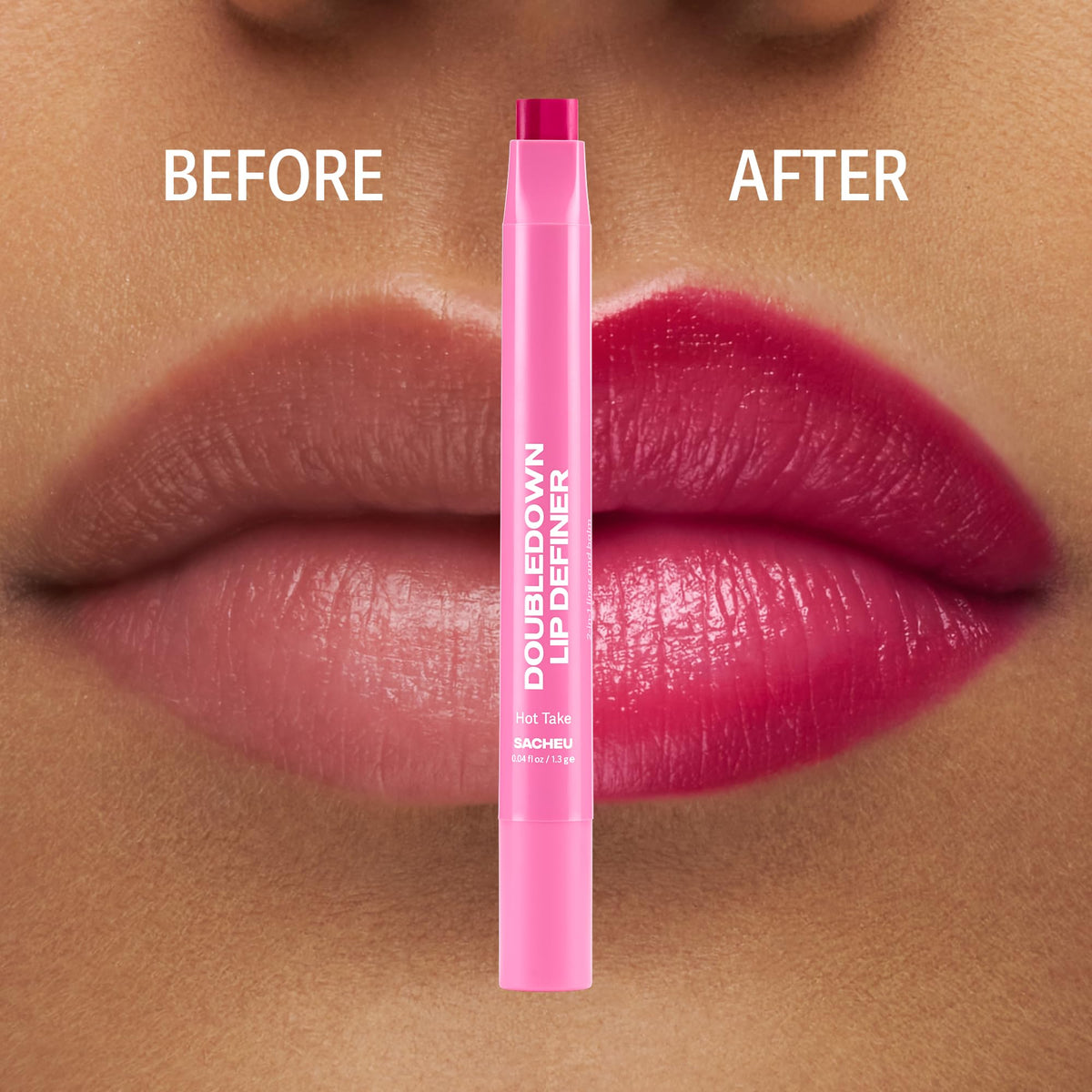 Sacheu styled in lifestyle scene for quick on-the-go touch-ups