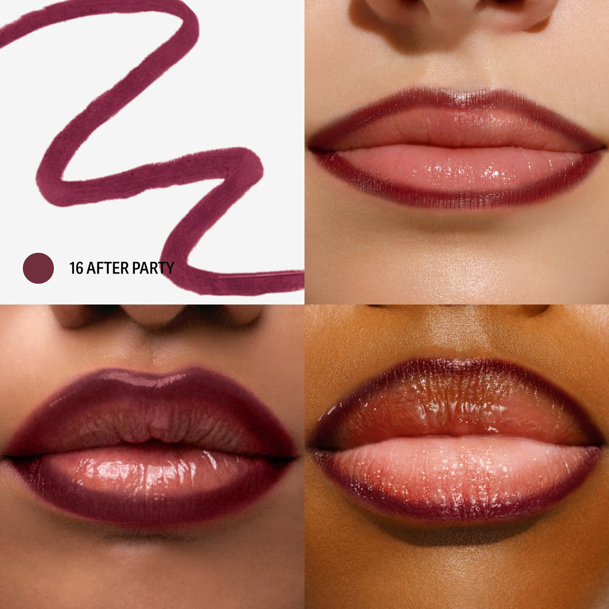Sacheu texture swatches of multiple shades illustrating true color payoff