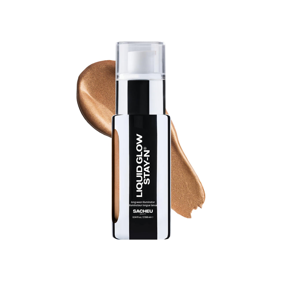Sacheu front packaging showing 30ml bottle and label, clear benefit of portable glow