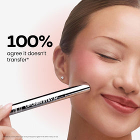 Sacheu product beside fingers illustrating compact size and travel-friendly benefit