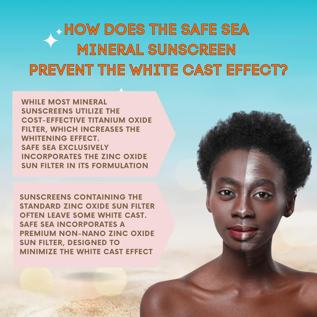 SAFE SEA application on face demonstrating quick-absorbing non-greasy finish