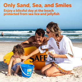 SAFE SEA being applied on child's arm for sun and sting protection