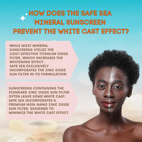SAFE SEA applying sunscreen to face demonstrating clear coverage and daily protection