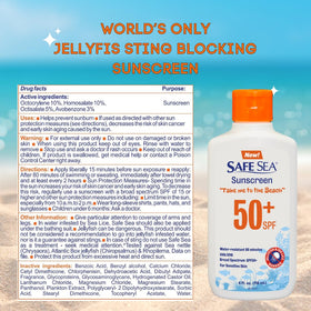 SAFE SEA lotion texture close-up moisturizing, sting-blocking feel