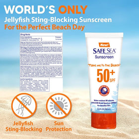 SAFE SEA lotion texture close-up demonstrating smooth spreadability