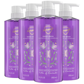 Safeguard bottle front packaging showing lavender scent and benefit