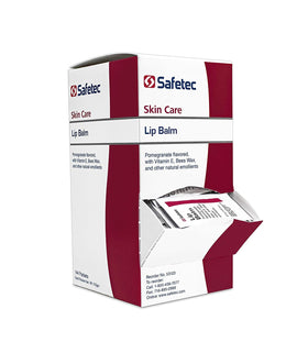 Safetec front packaging showing pomegranate flavor and bulk count benefit