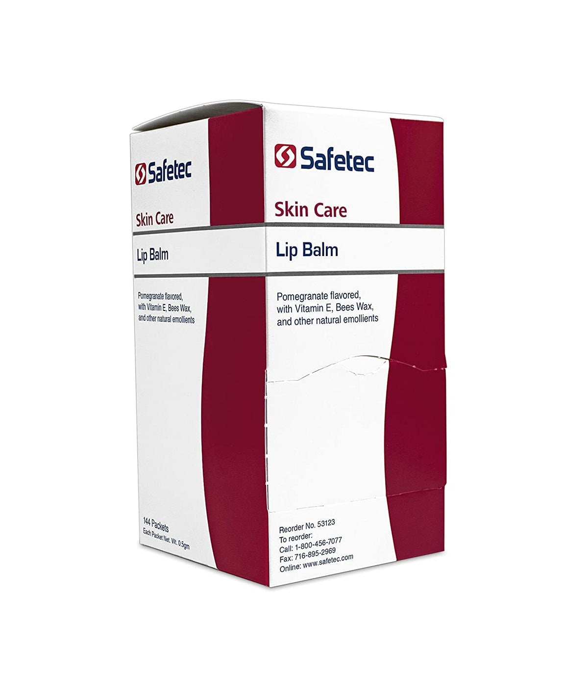Safetec single lip balm stick closed for hygienic, on-the-go protection