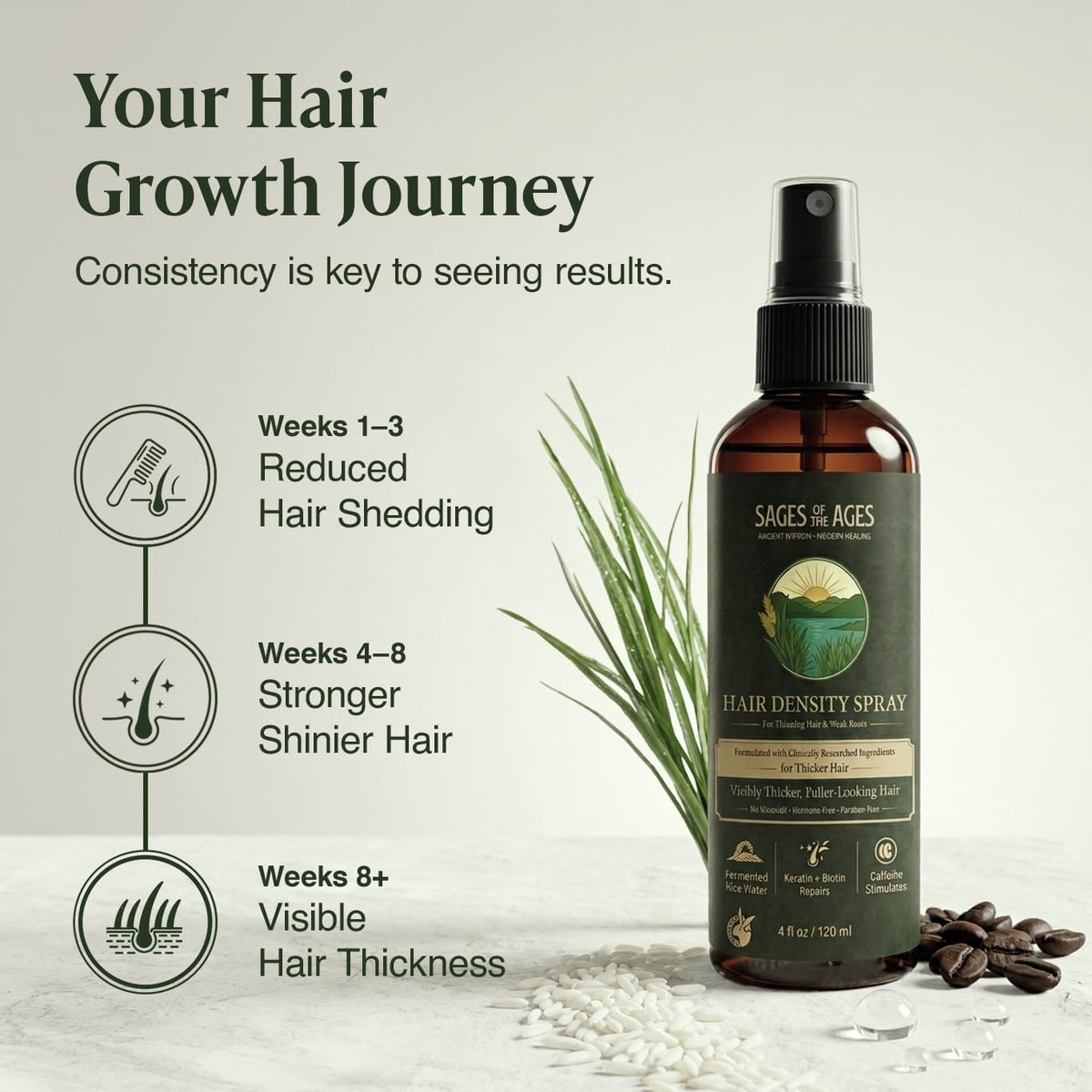 Sages Of The Ages 4oz bottle in hand showing travel-friendly size benefit