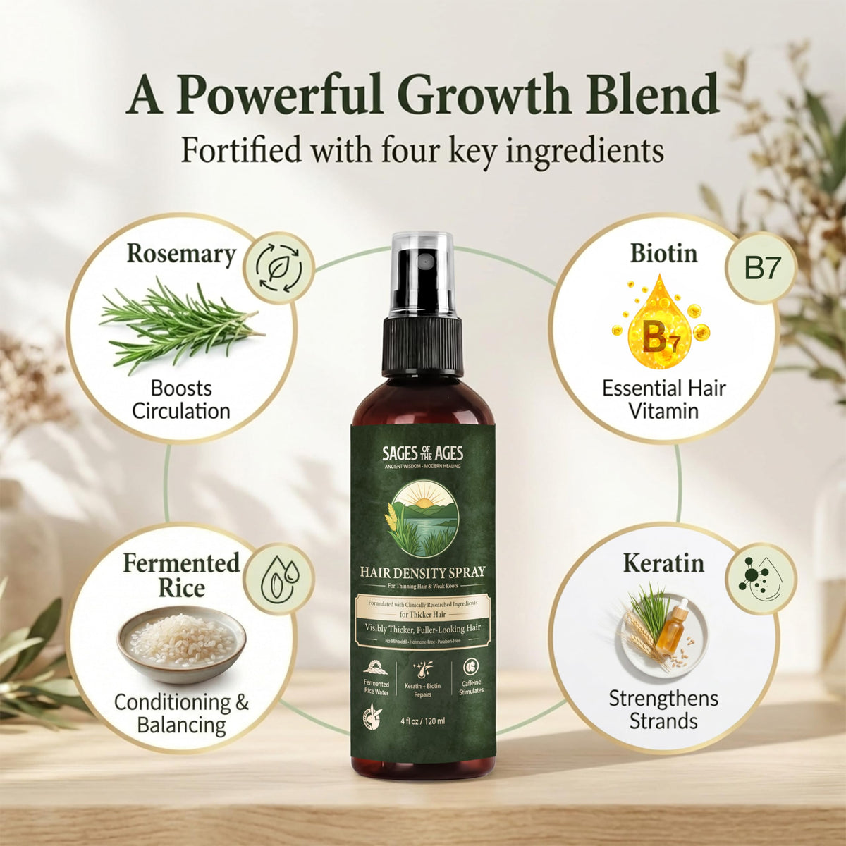 Sages Of The Ages spray nozzle misting hair for easy daily refresh