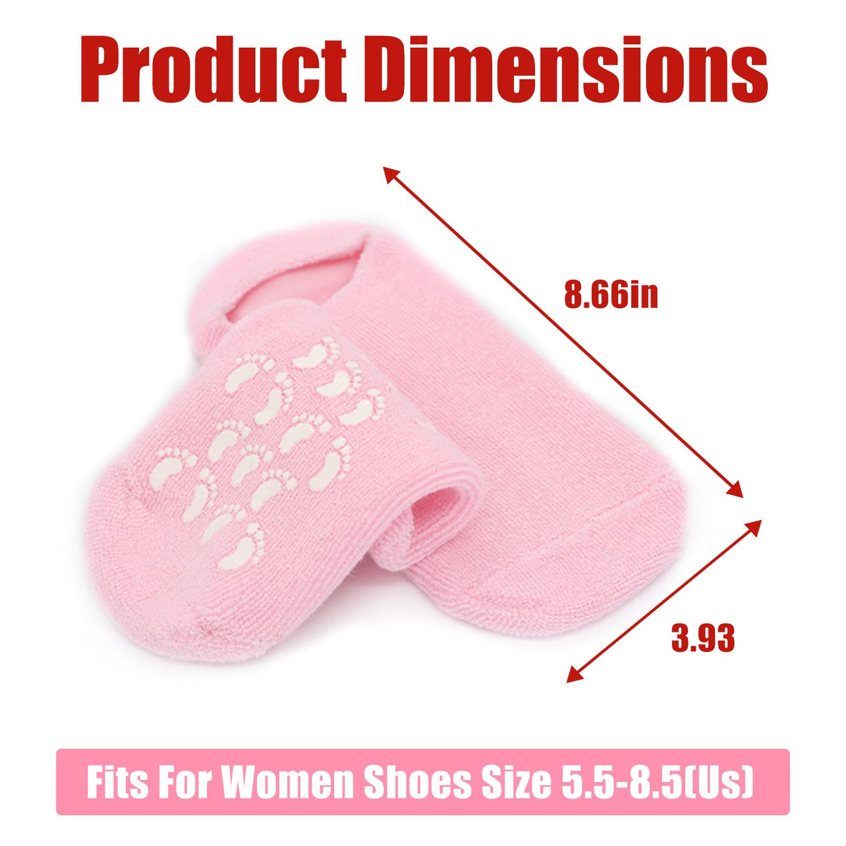 Sagry two pairs of silicone gel socks laid flat ready to use