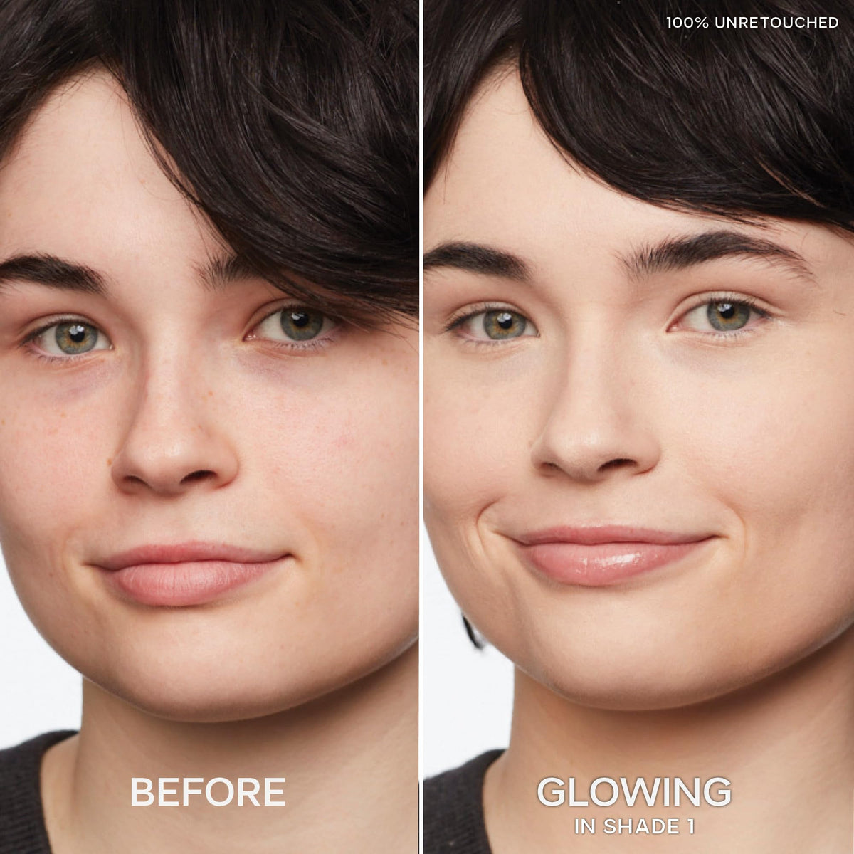 Saie creamy concealer texture demonstrating blendable, hydrating finish