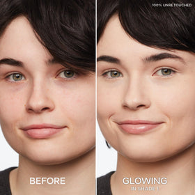 Saie creamy concealer texture demonstrating blendable, hydrating finish