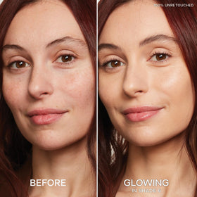 Saie creamy texture close-up highlighting hydrating, blendable formula