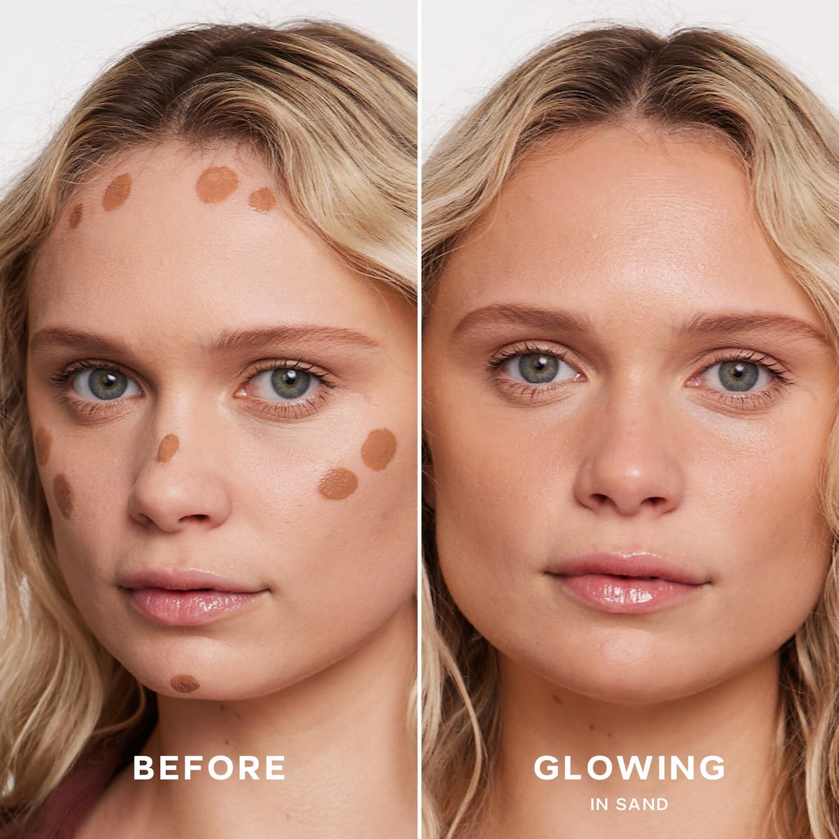 Saie Dew Bronze chunky doe-foot applicator poised for precise targeted bronzing and easy control