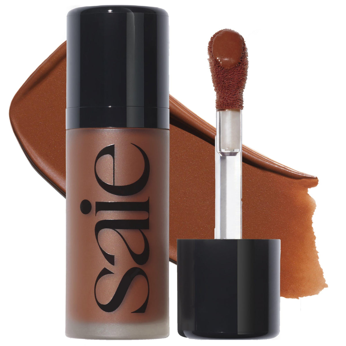 Saie Dew Bronze front packaging showing compact stick and label benefit