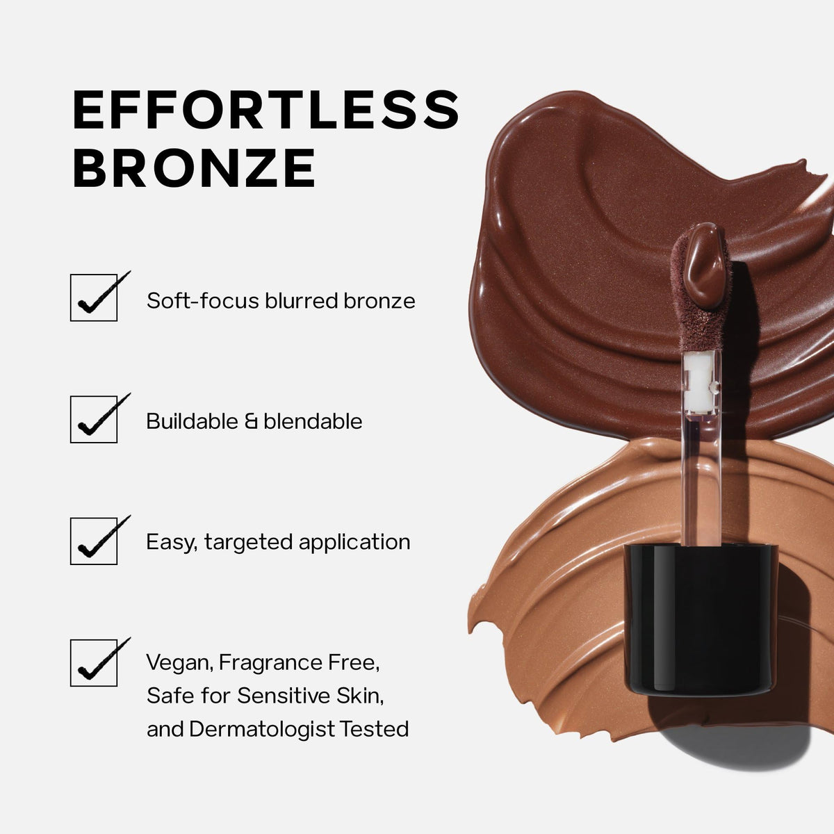 Saie Dew Bronze creamy texture close-up for smooth blendability