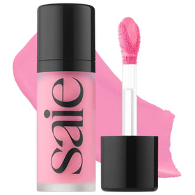 Saie tube front view showing sleek packaging and natural glow benefit