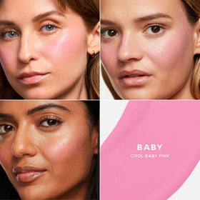 Saie used as a lip tint demonstrating multipurpose color and hydration