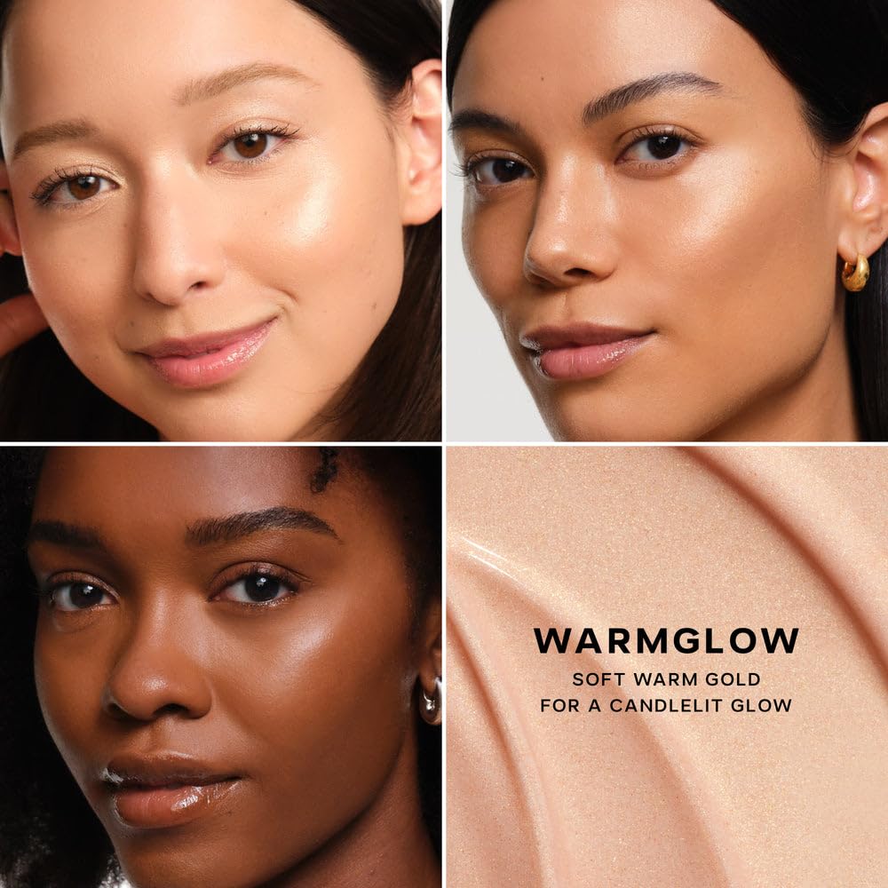 Saie Glowy Super Gel close-up texture showing hydrating gel-serum for luminous skin