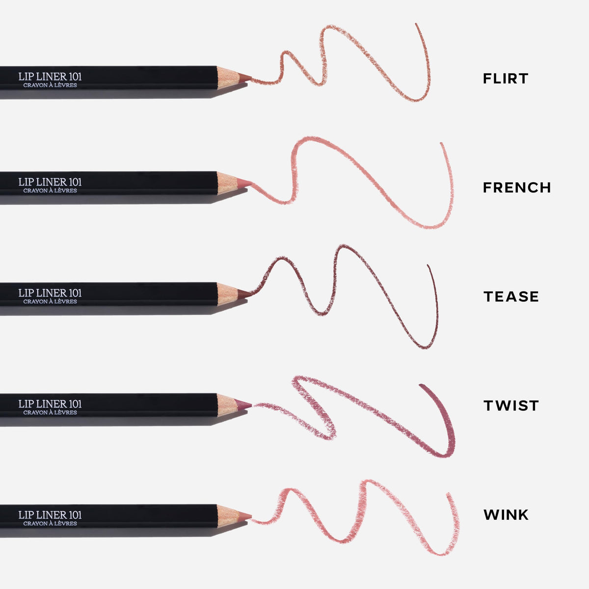 Saie lip liner size comparison next to coin showing travel-friendly benefit