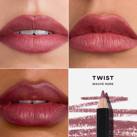 Saie lip pencil cream texture swatch demonstrates smooth glide and nourishing finish