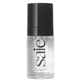 Saie mini CitySet front packaging showing compact travel bottle benefit: portable convenience