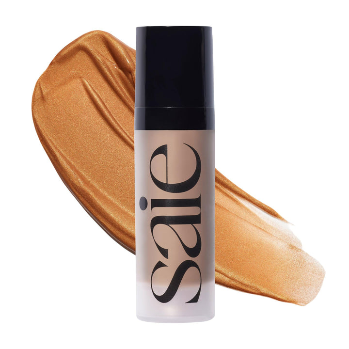 Saie front packaging showing Mini Glowy Super Gel for radiant glow
