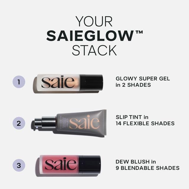 Saie shade spicy swatched on arm showing buildable, true-to-tone color