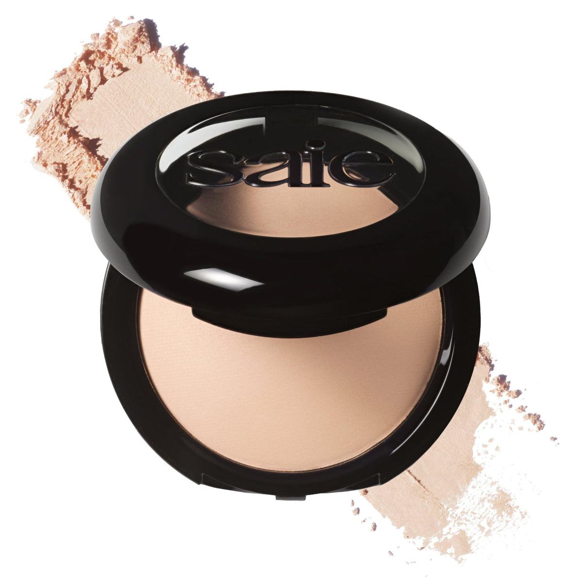 Saie front compact showing sleek packaging and easy storage benefit