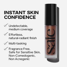 Saie Slip Tint label close-up highlighting hyaluronic acid and niacinamide