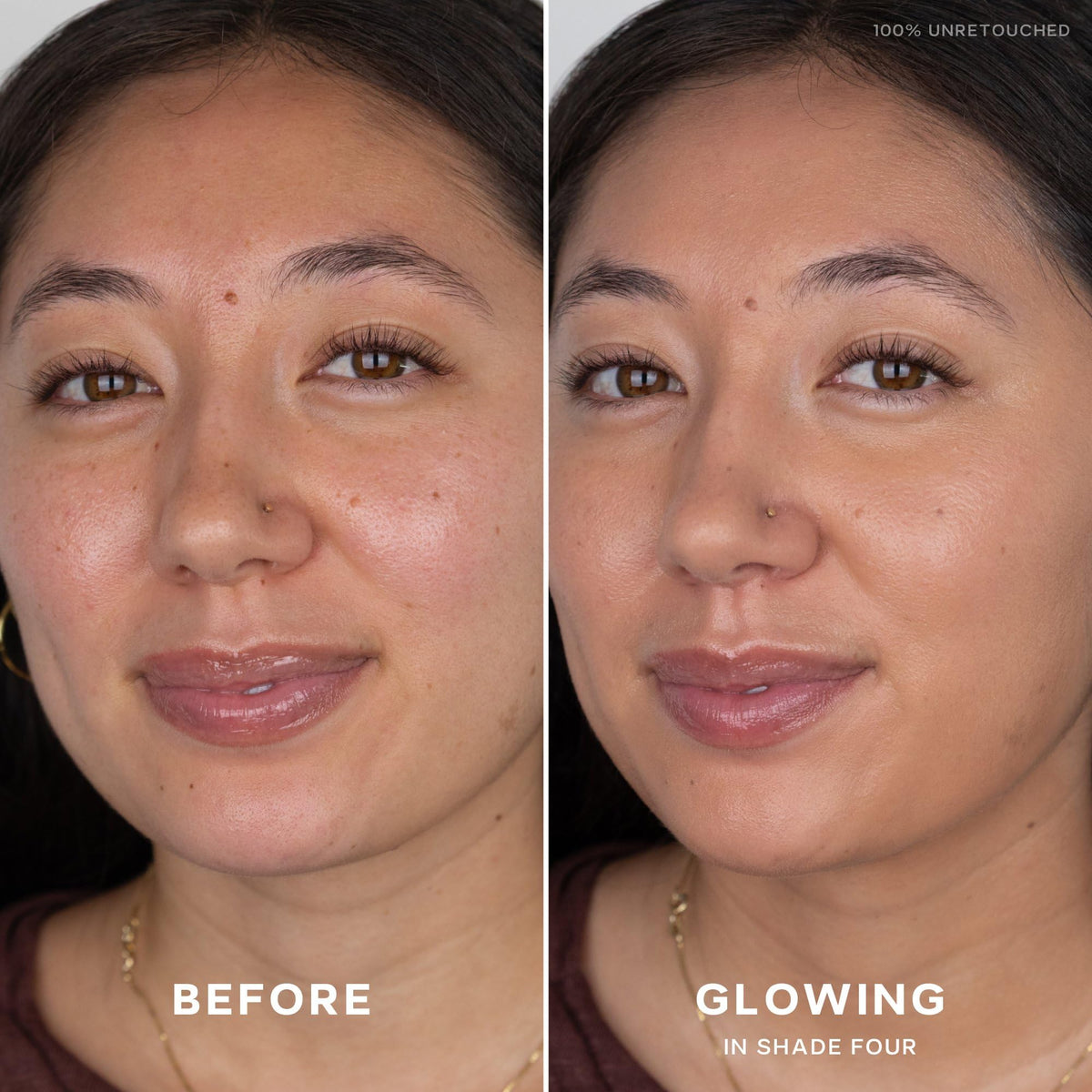 Saie texture close-up highlighting hydrating, dewy finish benefit
