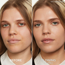 Saie creamy texture swipe demonstrating blendability and natural finish