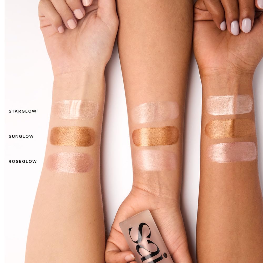 Saie Starglow gel close-up texture highlighting blendable, lightweight benefit