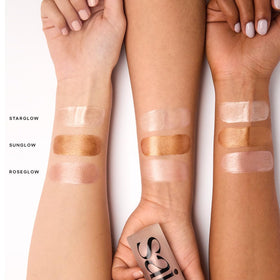 Saie Starglow gel close-up texture highlighting blendable, lightweight benefit