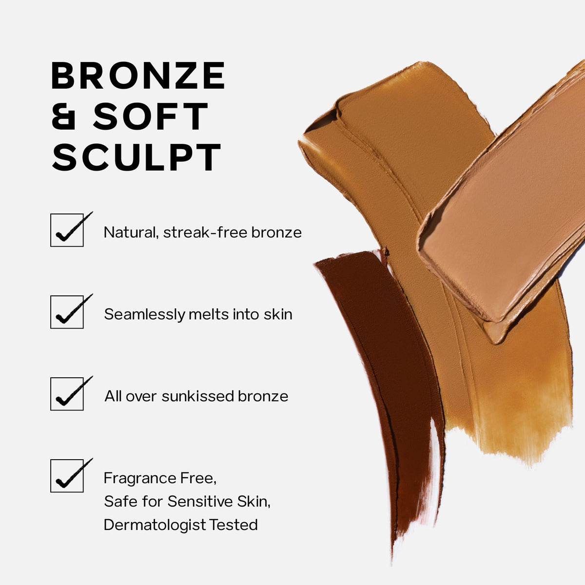 Saie Sun Melt cream swirled on skin, illustrates buildable pigment and natural finish