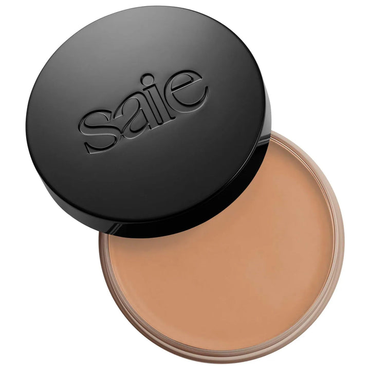 Saie front packaging showing compact bronzer and clear brand detail and appeal