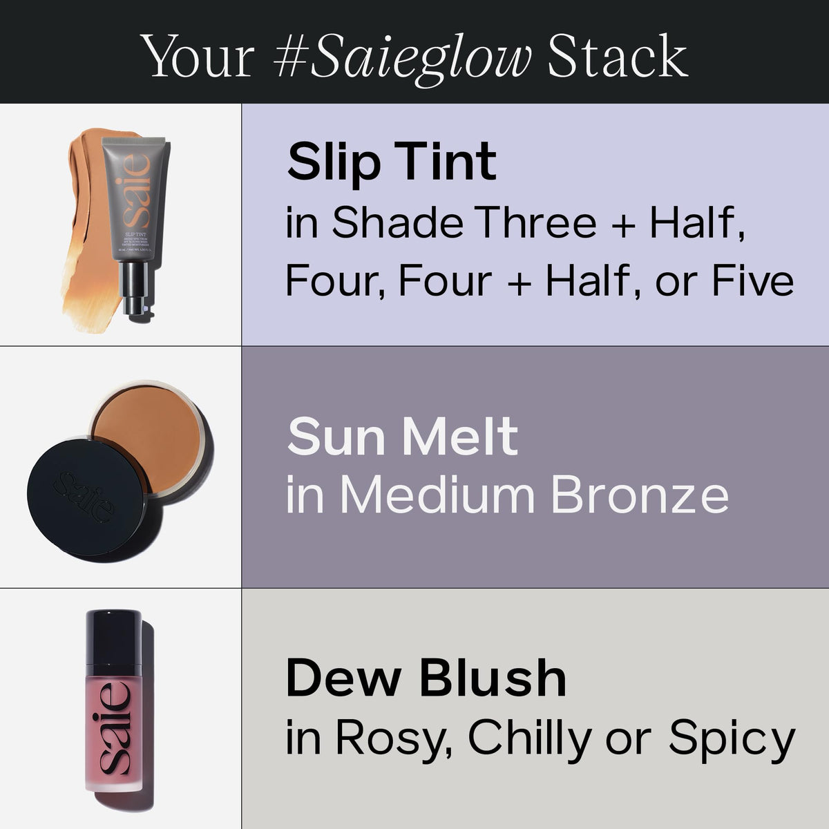 Saie medium bronze swatch on arm showing true shade payoff and buildable color