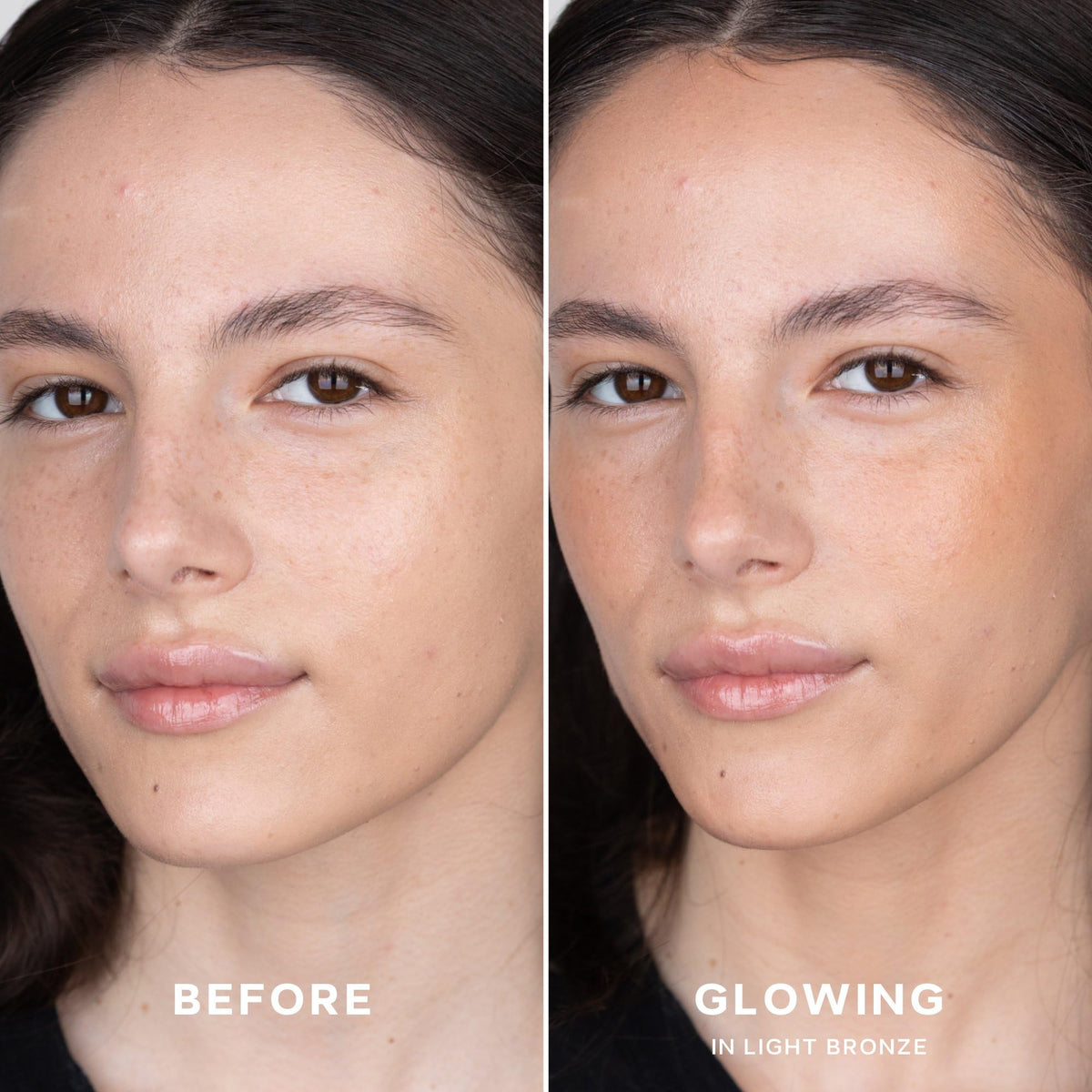 Saie Sun Melt creamy texture swipe demonstrating blendable finish and coverage