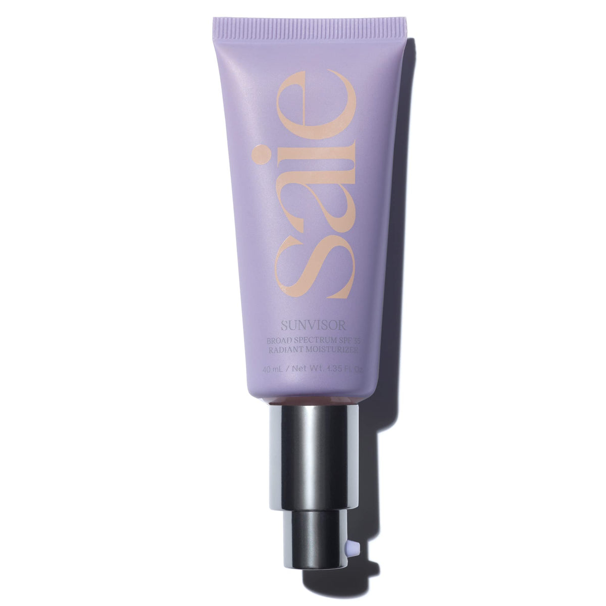 Saie Sunvisor front packaging showing product and SPF benefit